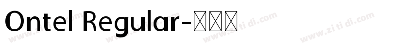 Ontel Regular字体转换